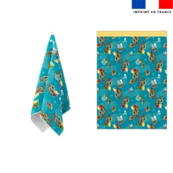 Torchon imprimé mini lion pirate - Création Stillistic