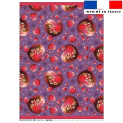 Torchon imprimé mini loutre et coeurs - Création Stillistic