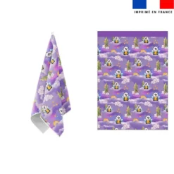 Torchon imprimé mini panda ange - Création Stillistic