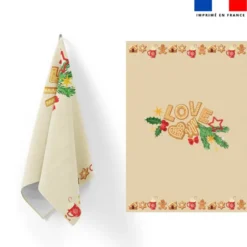 Torchon imprimé pain d'épice