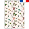 Torchon imprimé papillons d'automne rosé - Création Lili Bambou Design