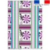 Torchon imprimé petite roue violet - Création Lili Bambou Design
