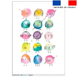 Torchon imprimé piou-pious - Création Cat&Colours