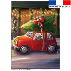 Torchon imprimé souris de Noel - Création Stillistic