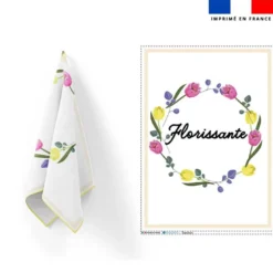 Torchon imprimé tulipe florissante