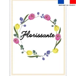 Torchon imprimé tulipe florissante