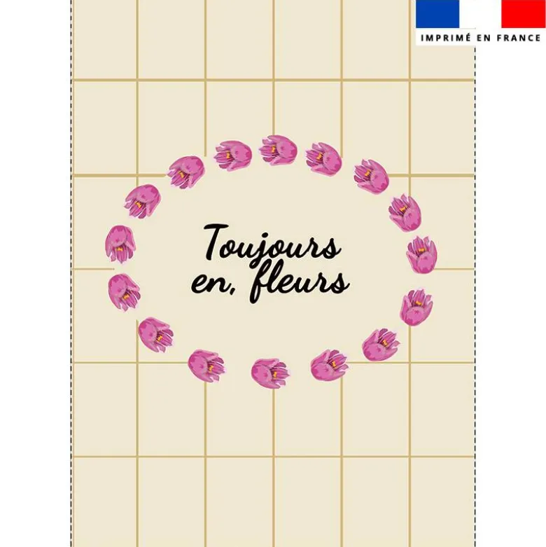 Torchon imprimé tulipe toujours en fleurs
