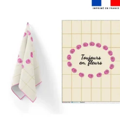 Torchon imprimé tulipe toujours en fleurs