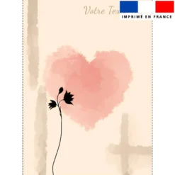 Torchon personnalisé - coeur aquarelle