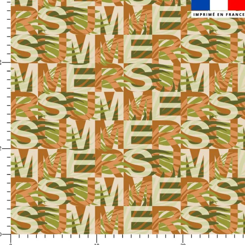 Tropical summer - Fond orange - Création Lucie OBATON