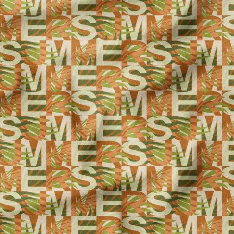 Tropical summer - Fond orange - Création Lucie OBATON