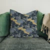 Velours beige imprimé nuage gris