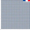 Vichy bleu marine 5mm - Fond blanc