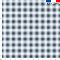 Vichy bleu marine 3mm - Fond blanc