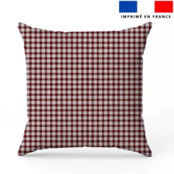 Vichy bordeaux - Fond écru