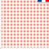 Vichy corail 10mm - Fond blanc