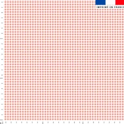 Vichy corail 3mm - Fond blanc