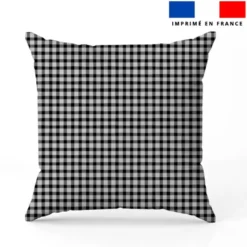 Vichy noir - Fond gris clair