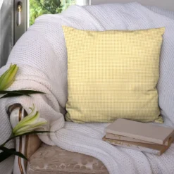 Vichy ocre 3mm - Fond blanc