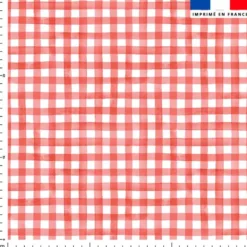 Vichy rouge effet aquarelle - Fond blanc