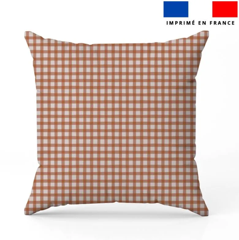 Vichy terre cuite - Fond écru