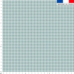 Vichy vert émeraude 3mm - Fond blanc