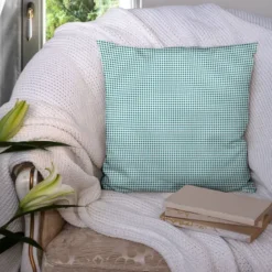 Vichy vert émeraude 3mm - Fond blanc