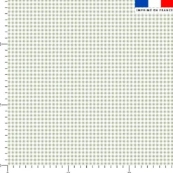 Vichy vert tilleul 3mm - Fond blanc