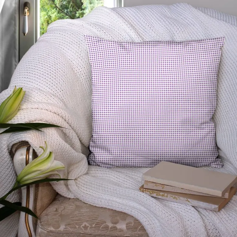 Vichy violet 3mm - Fond blanc