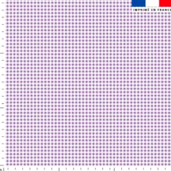 Vichy violet 3mm - Fond blanc