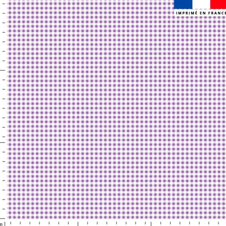 Vichy violet 3mm - Fond blanc