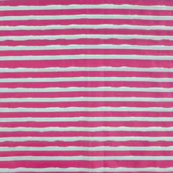 Voile de coton imprimé rayures fuchsia
