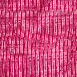 Voile de coton indien rayures lurex motif traits fuchsia et roses