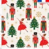 Voile de coton lurex motif danseuse de Noël