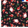 Voile de coton lurex motif papa de noel et sucre d'orge