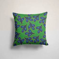 Wax feuille bleu - Fond vert