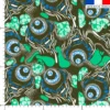 Wax forme abstraite bleu et vert d'eau - Fond vert foncé