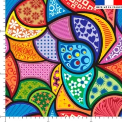 Wax forme multicolore - Fond multicolore