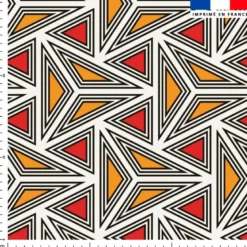 Wax géométrique triangle jaune et rouge - Fond blanc