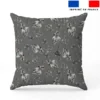 Zèbre et rose aquarelle grise - Fond gris
