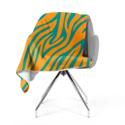 Zébrure bleu canard - Fond orange